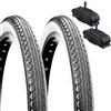 CST 2 COPERTONI 16 X 1.75 + 2 CAMERE SCHRADER AMERICA X BICI GRAZIELLA BIANCO NERI