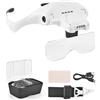 BROTOU Lente ingrandimento con Luce,BROTOU Occhiali Ingrandimento 4 LED USB