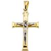 Fichera Preziosi Ciondolo Pendente Croce Oro Giallo 18 kt Con Gesù in Oro Bianco 18 kt NUOVO E...