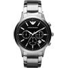 Emporio Armani Orologio Uomo AR2434 Cronografo Data Acciaio e Nero 43mm