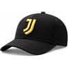 3R Sport Srl Cappello Juventus Ufficiale Nero Logo JJ Giallo - Baseball Regolabile - 2024015