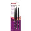 Sculpey Polyform PRODEC-Set di 3 Utensili per Pasta modellabile, Metallo, Nero, 24 x 8 c