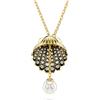 Swarovski 5683968 Pendente a Y Idyllia Crystal Pearl Conchiglia Bianco Oro