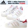 adidas KITH × adidas Superstar bianco rosso bianco GY2543 taglia uomo