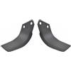 20 Zappe zappette CURVE per fresa Maschio tipo B 10 dx 10 sx 80x8 con foro 14,5m