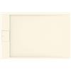 Ideal Standard - Ultra Flat S i.life, Piatto doccia rettangolare 120x90 in resina, Piletta di scarico lato corto, Finitura opaca effetto pietra, Sabbia