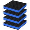 Eurowagens 4Pcs Vibrazione Pastiglie 10.2x10.2x198cm Suono Isolamento Coste Gomma Tappetino