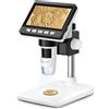 Misilmp Microscopio Elettronico Portatile, 4,3 Pollici 1080P USB Con Fotocamera