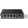 WIWAV WDH-5GT-DC 10/100/1000 Mbps Switch Ethernet industriali non gestiti a 5 po