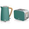 Swan Nordic Set da colazione Bollitore senza fili 1,7 L 2200 W, Tostapane con fe