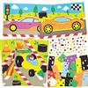 Baker Ross FE612 Kit Immagini Mosaico Macchina da Corsa - Pack of 4, Tessere di mosaico per bambini, attività creative per bambini