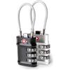 Travelon 13694-051 Set di 2 serrature a cavo TSA Accettate Accessori da Viaggio-Bagagli, Classic Combo, 3,2 cm L x 8,5 cm H x 1,5 cm P
