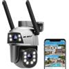 GENBOLT Telecamera WiFi Esterno con PoE, Telecamera IP di Sorveglianza Domestica