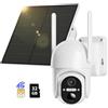 NUASI 4G Telecamera Esterno con SIM e 32GB Memoria Scheda, 2K HD 360° PTZ Teleca