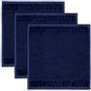 Möve Bamboo Luxe - Set da 3 Pezzi, Mare Profondo, 30 x 30 cm