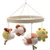 Jollein Giostrina per neonati - Grazioso picnic - Anello in legno con figure in stoffa - Sole, fiore, ape e coccinella - Giostrina per culla e box - Decorazione rilassante - Regalo per neonati