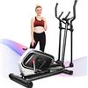 Profun Ellittica Elettrica Volano da 16 libbre/16 livelli di resistenza/13 Programma di Allenamento, Trainer Ellittico Fitness per tutta la Famiglia, Carico Massimo 390 LBS