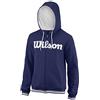 Wilson M Team Script FZ Hoody Felpa Sportiva con Cappuccio, Uomo, Blu (Blue Depths)/Bianco, 2XL