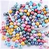 DAHI colorate Perle di legno 500 pezzi perline colorate da 10 mm perline