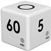 TFA Dostmann - Timer digitale a cubo, cronometro, 6 x 6 x 6 cm, bianco, 38.2032.