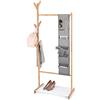 DOMO PAK LIVING Stander Appendi Abiti in bamboo con multitasca