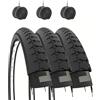 Country TRIS 3 COPERTONI NERO + 3 CAMERE FURGONCINO CARRETTO BICI 26 X 2 X1 3/4 (54-571)
