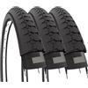 Deestone 3 COPERTONI NERO DA FURGONCINO CARRETTO PER BICICLETTA 26 X 2 X 1 3/4 (54-571)