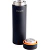 Fiskars On-The-Go Bottiglia Termica, 0,5 l, Bottiglia a Tenuta Stagna | Senza BPA, Per Bevande Calde e Fredde, Design Compatto per l'Uso all'Aperto, Altezza 22 cm, Acciaio Inox, Nero, 1078699