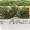 vidaXL Cesti Gabbioni ad Arco 2 pz 200x30x40/60 cm Ferro Zincato
