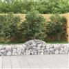 vidaXL Cesti Gabbioni ad Arco 9 pz 200x30x40/60 cm Ferro Zincato