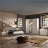 Camera da letto Michela con armadio 6 ante battenti con specchio in bianco neve