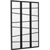 HOMCOM Paravento Pieghevole in Legno da 3 pannelli 120x170cm, Nero e Bianco