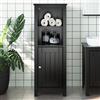 vidaXL Mobile da Bagno BERG Nero 40x34x110 cm Legno Massello di Pino