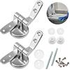 Basetousual 1 Set Cerniera Cromata per Sedile WC, Cerniere Sedile WC Ricambio Un