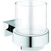 Grohe Bicchiere con Supporto Essentials Cube Cromo 40755001