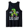 Funny Workout Barbell Divertente Leg Day Squat T-Rex, bilanciere per sollevamento Canotta
