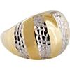 Fichera Preziosi Anello Donna Fascione in Oro Giallo e Bianco 18 kt Finitura Taglio Laser NUOV...