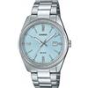 Casio Orologio CASIO MTP-1302PE-2AVEF Bracciale Acciaio Celeste Vintage