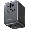 MOMAX Adattatore Universale da Viaggio 70W GaN 3 USB C 2 USB A Presa AC PD3.0