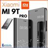 COVER FLIP PER XIAOMI MI 9T PRO CUSTODIA LIBRO NERA A SPECCHIO CLEAR VIEW 360°