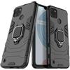 COVER PER REALME C21Y CUSTODIA ANTIURTO RIGIDA MAGNETICA ARMOR RING NERA C 21 Y
