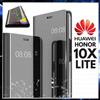 COVER FLIP PER HUAWEI HONOR 10X LITE CUSTODIA LIBRO NERA SPECCHIO CLEAR VIEW 360