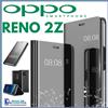 COVER FLIP PER OPPO RENO 2Z CUSTODIA LIBRO NERA A SPECCHIO CLEAR VIEW 360° 2 Z