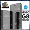 COVER FLIP PER MOTOROLA MOTO G8 POWER CUSTODIA LIBRO A SPECCHIO CLEAR VIEW 360°