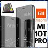 COVER FLIP PER XIAOMI MI 10T PRO CUSTODIA LIBRO NERA A SPECCHIO CLEAR VIEW 360°