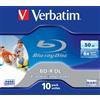 Verbatim Corporation Verbatim BD-R DL 50GB 6x Wide Printable 10pk