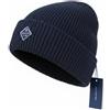 Gant Cappello Uomo OS Navy Lana Maglia Toppa Logo Berretto