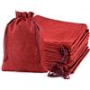 CLTPY 20 Pezzi 20x30cm Sacchetti di Juta,Sacchettini Regalo Piccoli con Couliss,