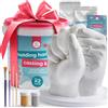 chuckle - Set di impronte digitali 3D per coppie, mani in gesso, regalo di coppi