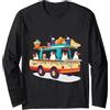Penguins Running A Food Truck Black Whit Simpatici pinguini che guidano camion cibo divertente uccelli acquatici
